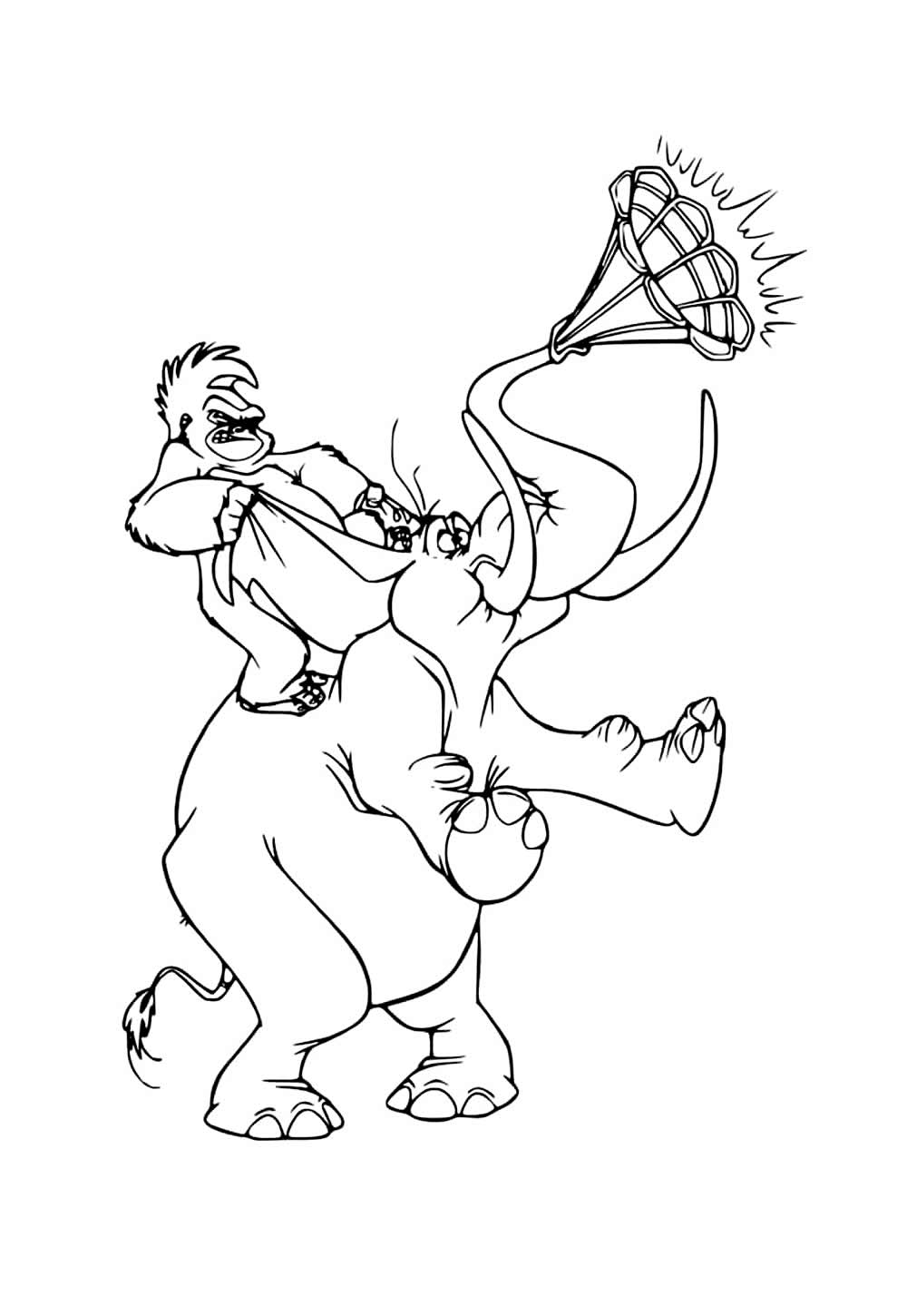 Desenho de Tarzan para pintar