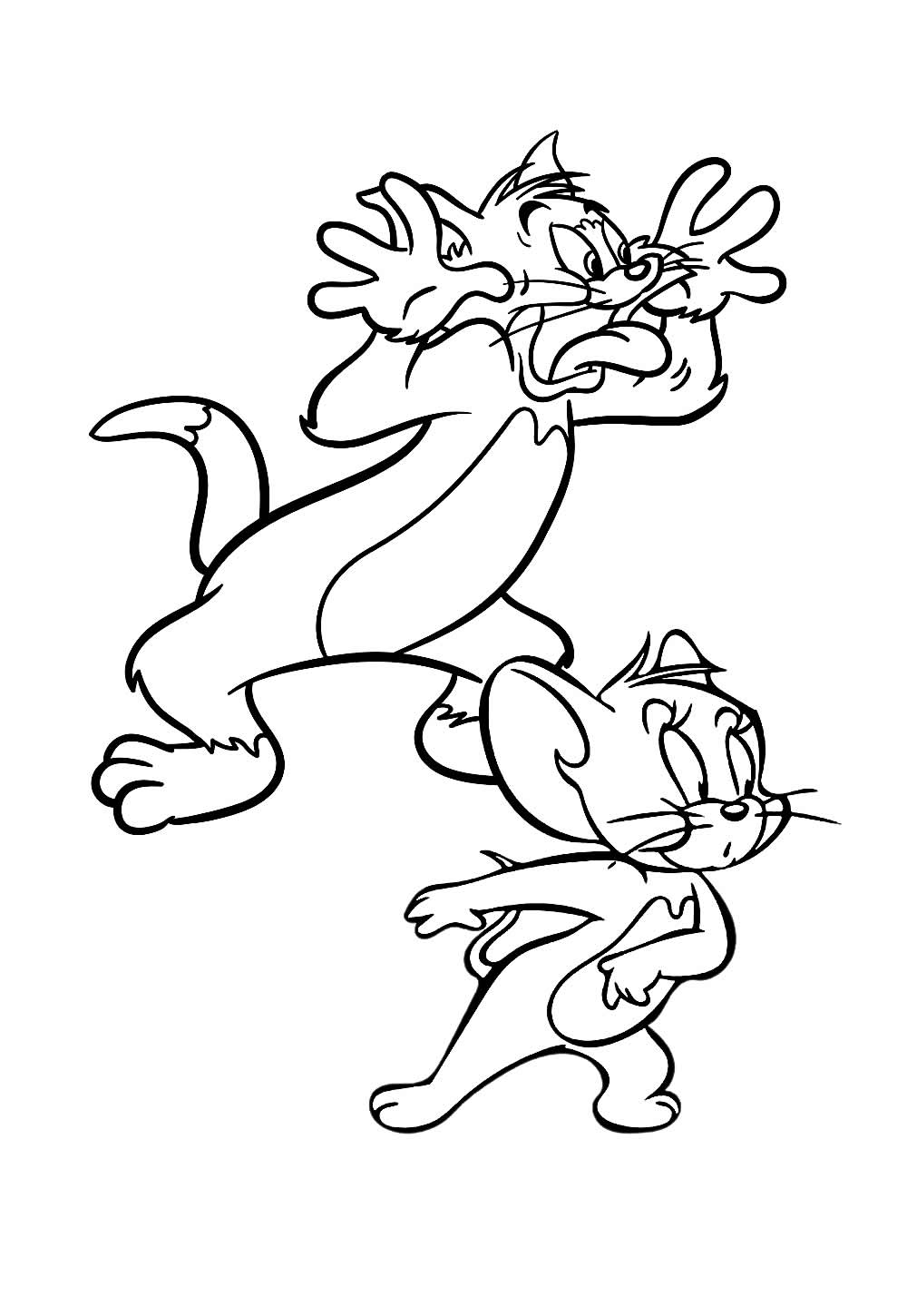 Desenho de Tom e Jerry para pintar