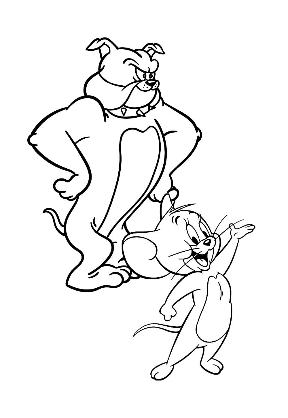 Desenho de Tom e Jerry para pintar e colorir