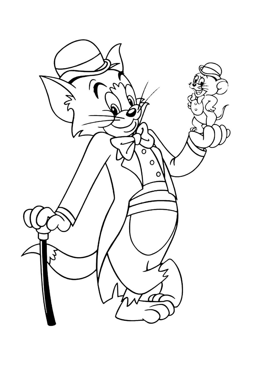 Desenhos de Tom e Jerry para colorir