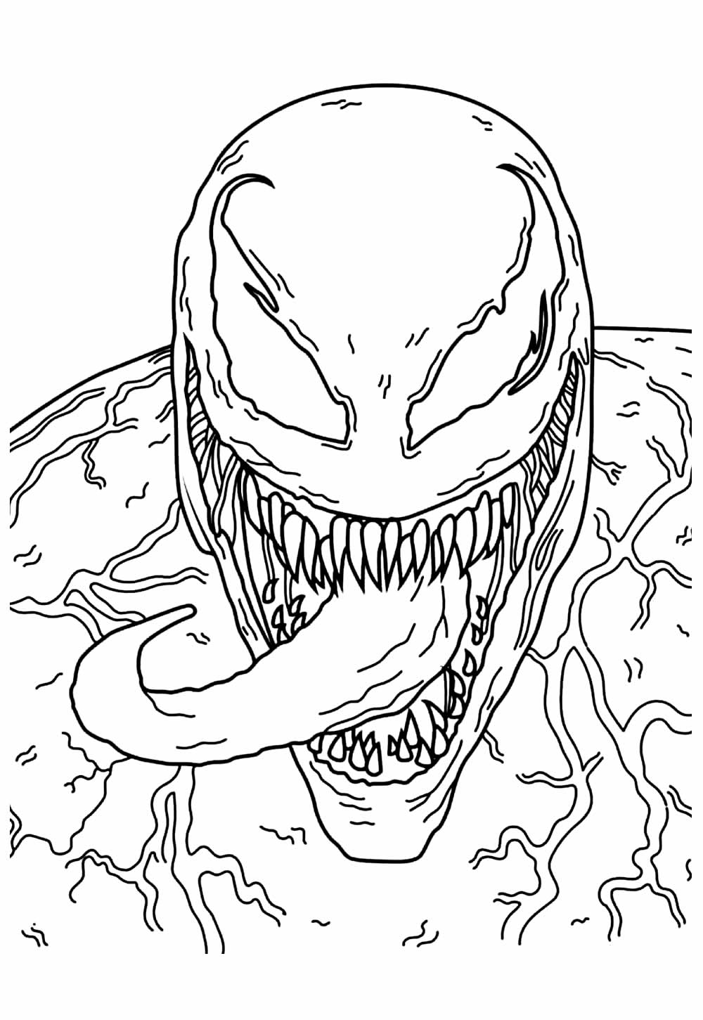 Desenho do Venom para imprimir e colorir