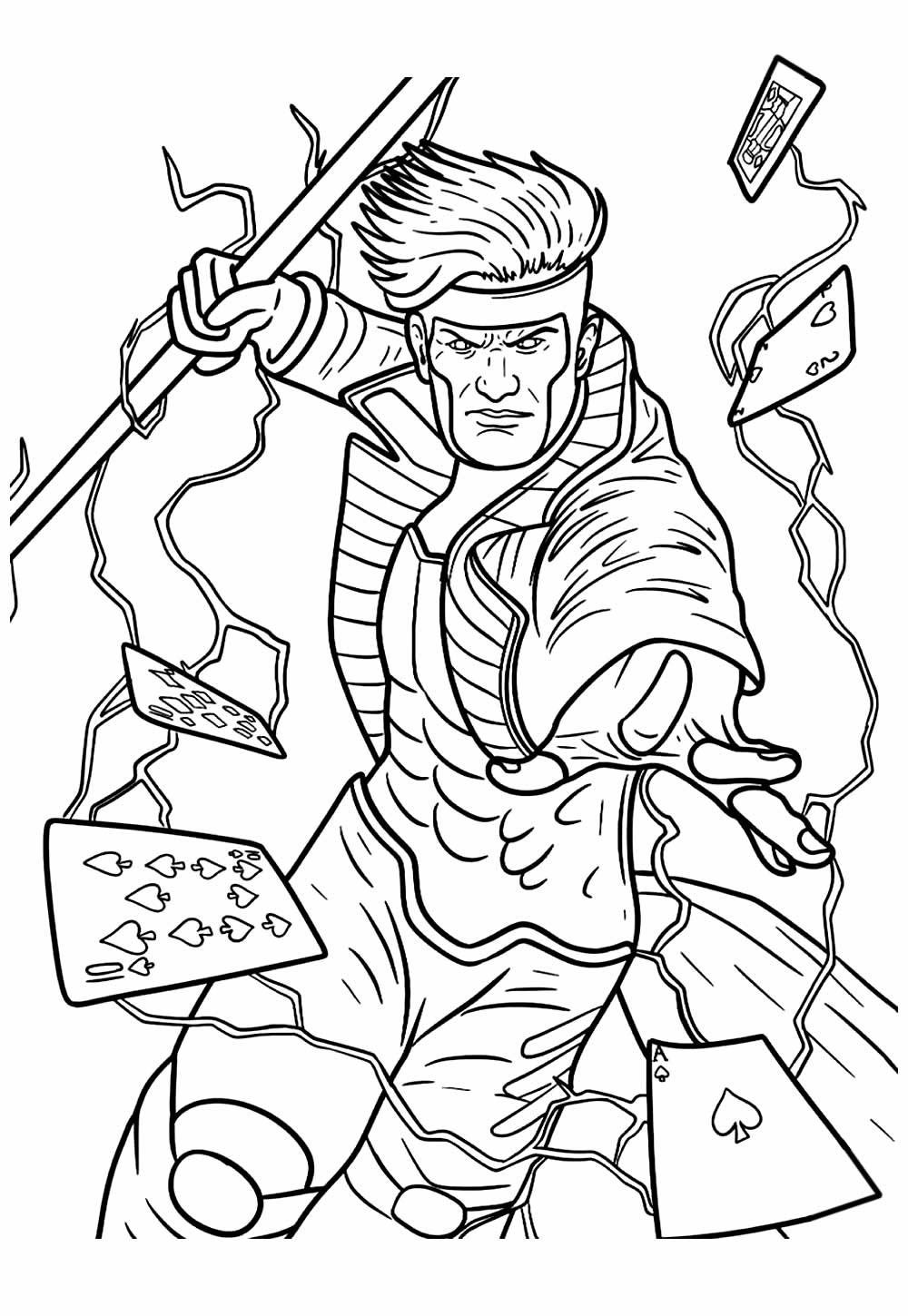 Desenho de X-Men - Gambit - Colorir