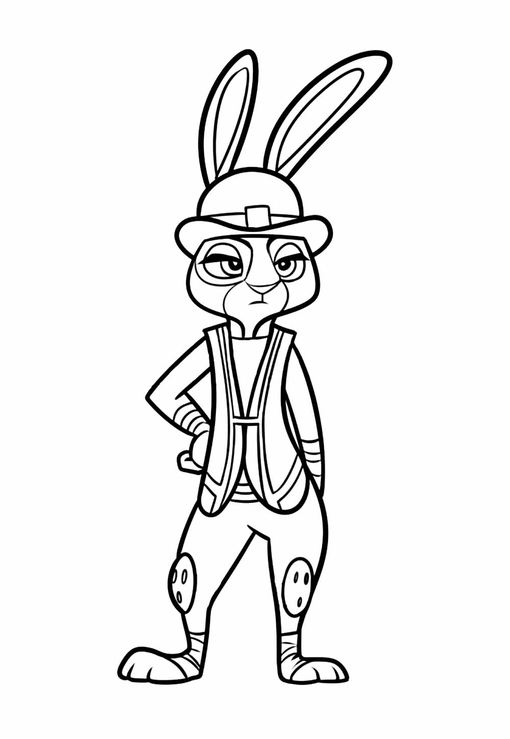 Desenho de Zootopia para colorir