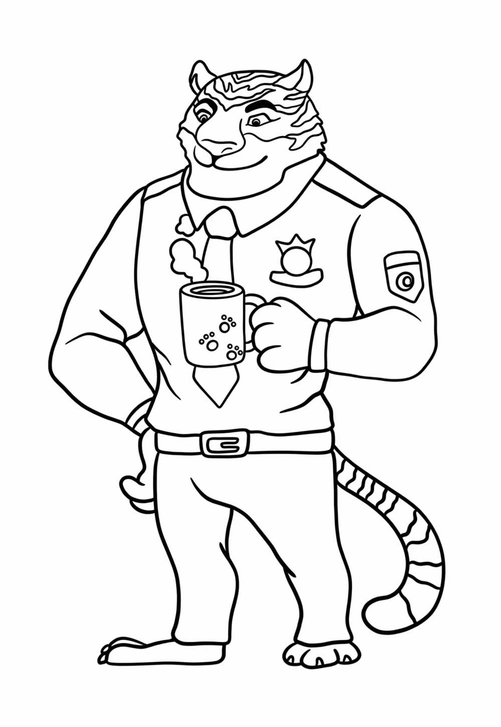 Zootopia para imprimir e colorir