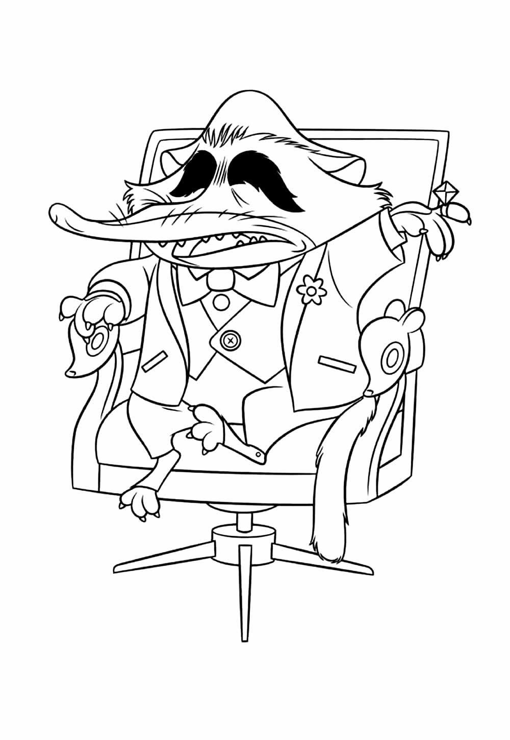 Zootopia para imprimir e pintar