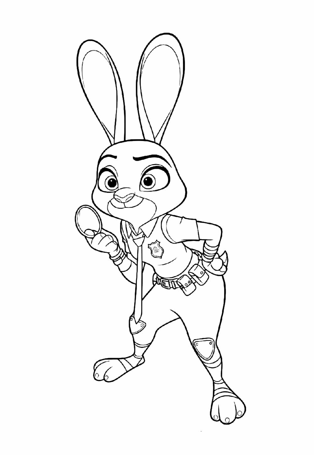 Desenho de Zootopia para fazer atividade educativa