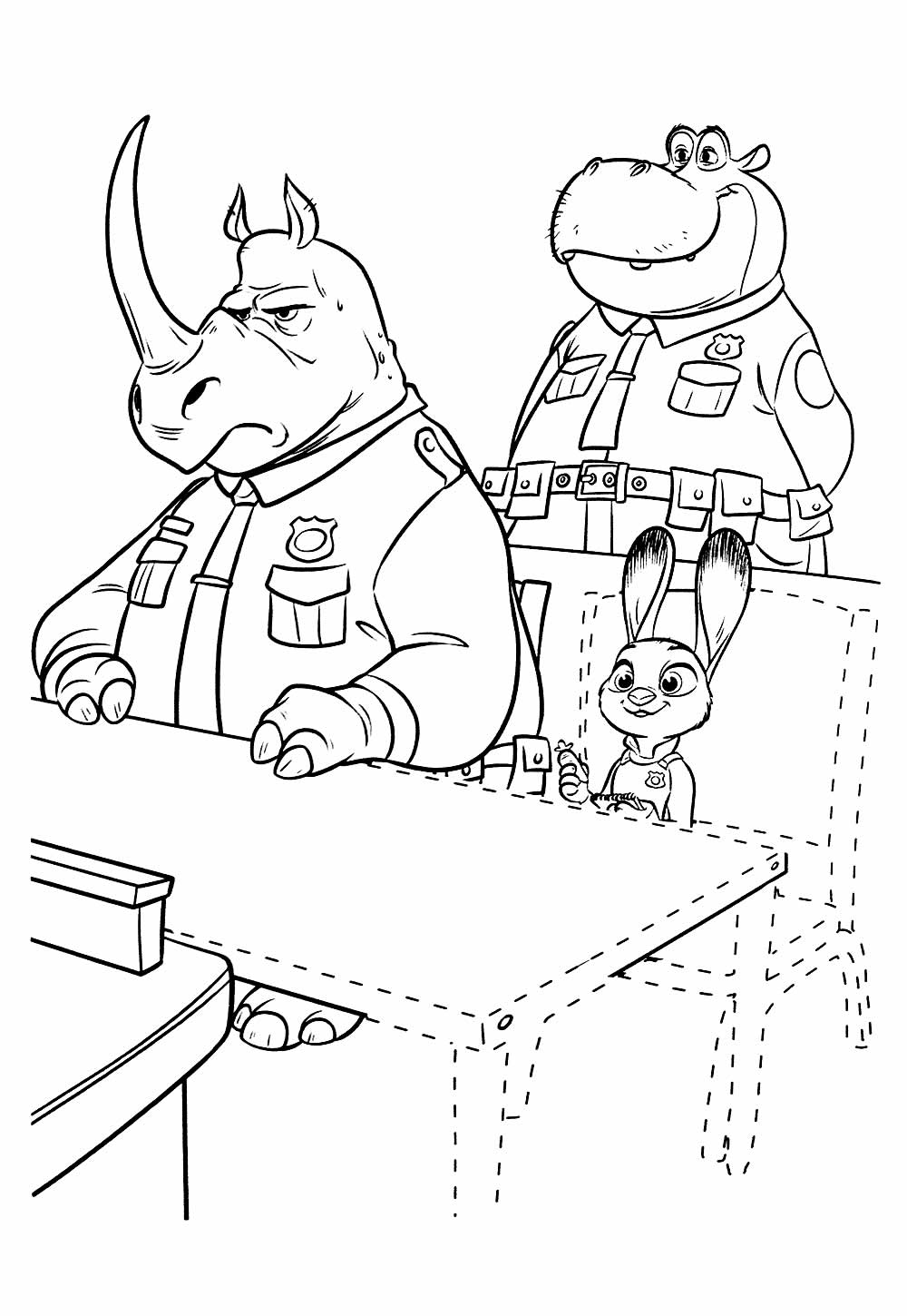 Desenho de Zootopia