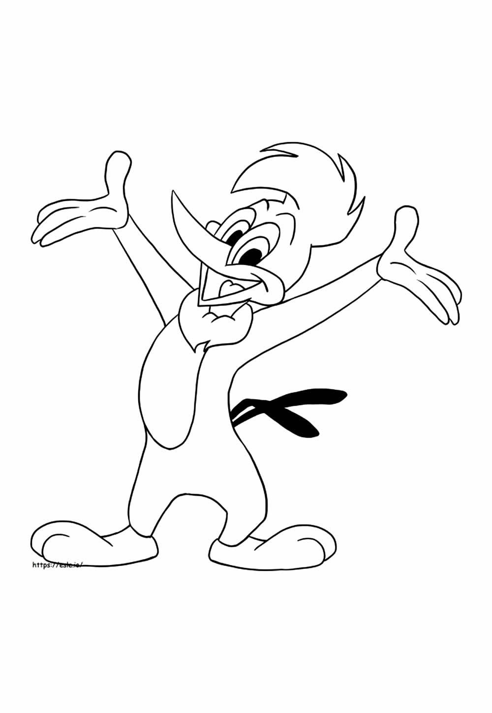 Desenhos do Pica-Pau para pintar