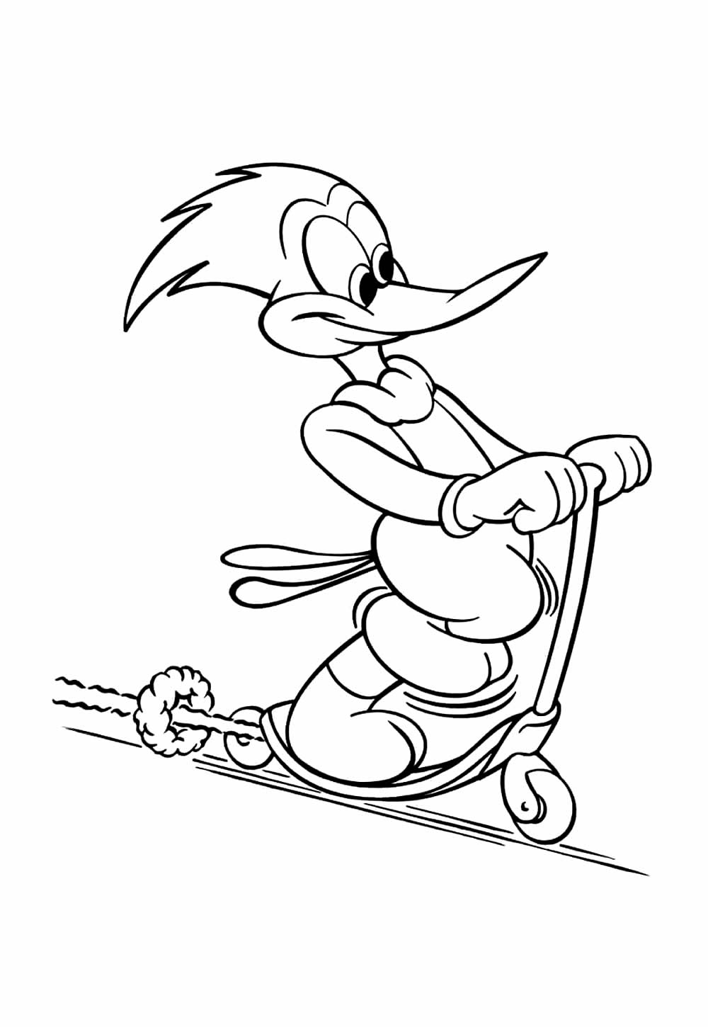 Desenhos do Pica-Pau para imprimir