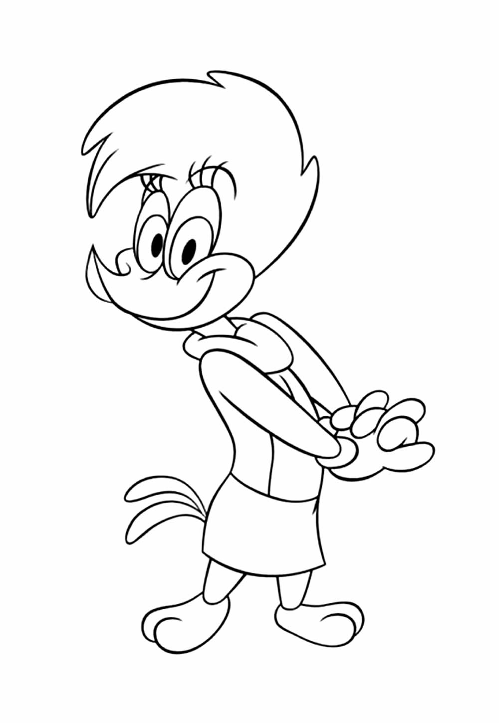 Pica-Pau para imprimir e colorir