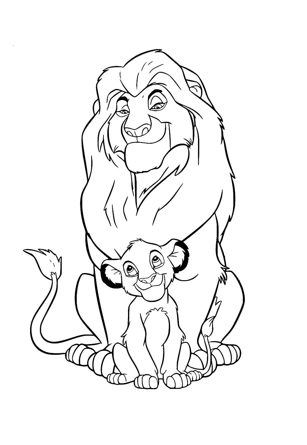 Desenho do Rei Leão para colorir