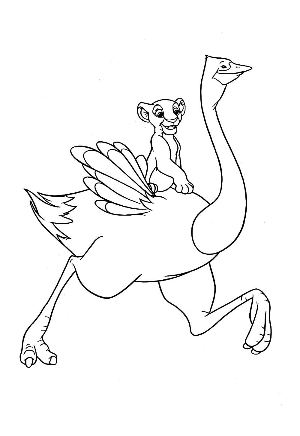 Simba - Desenho do Rei Leão para colorir