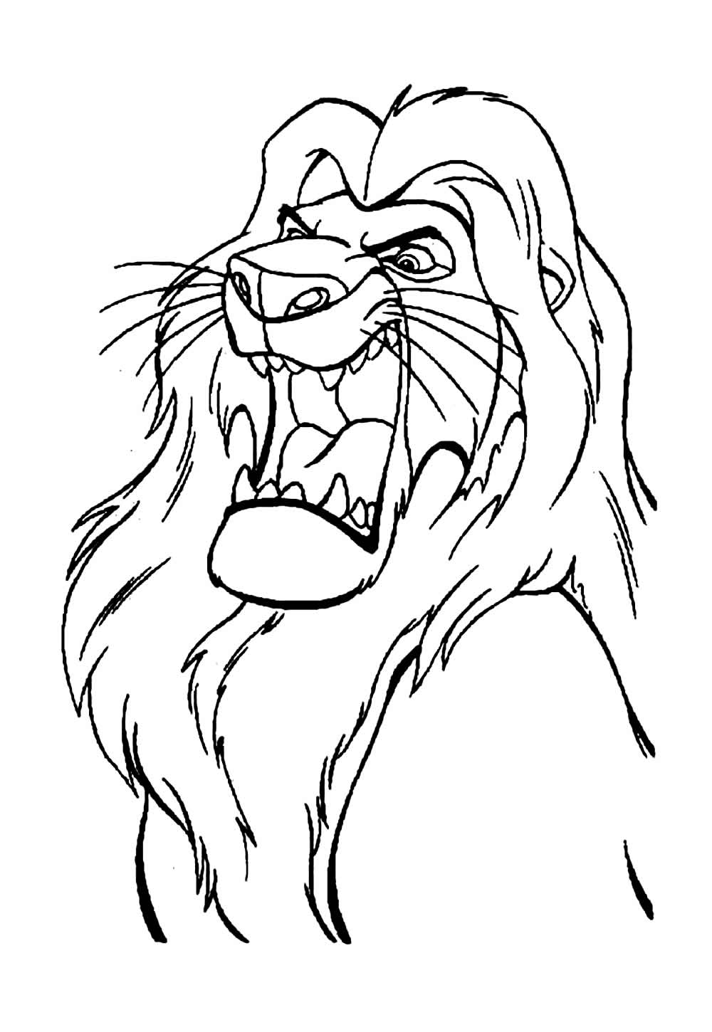 Desenho do Rei Leão para pintar