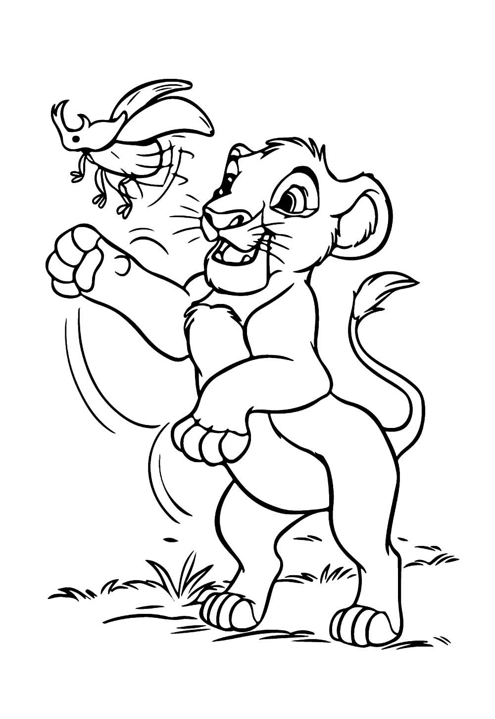 Rei Leão para colorir