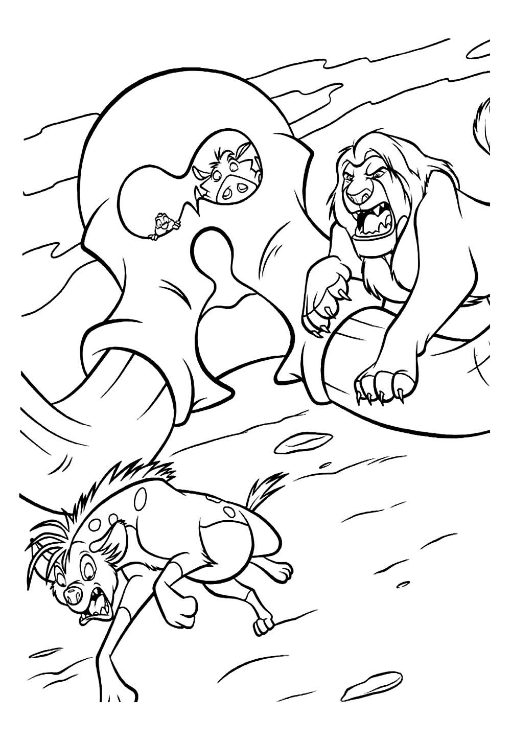Desenho de Rei Leão para imprimir e colorir