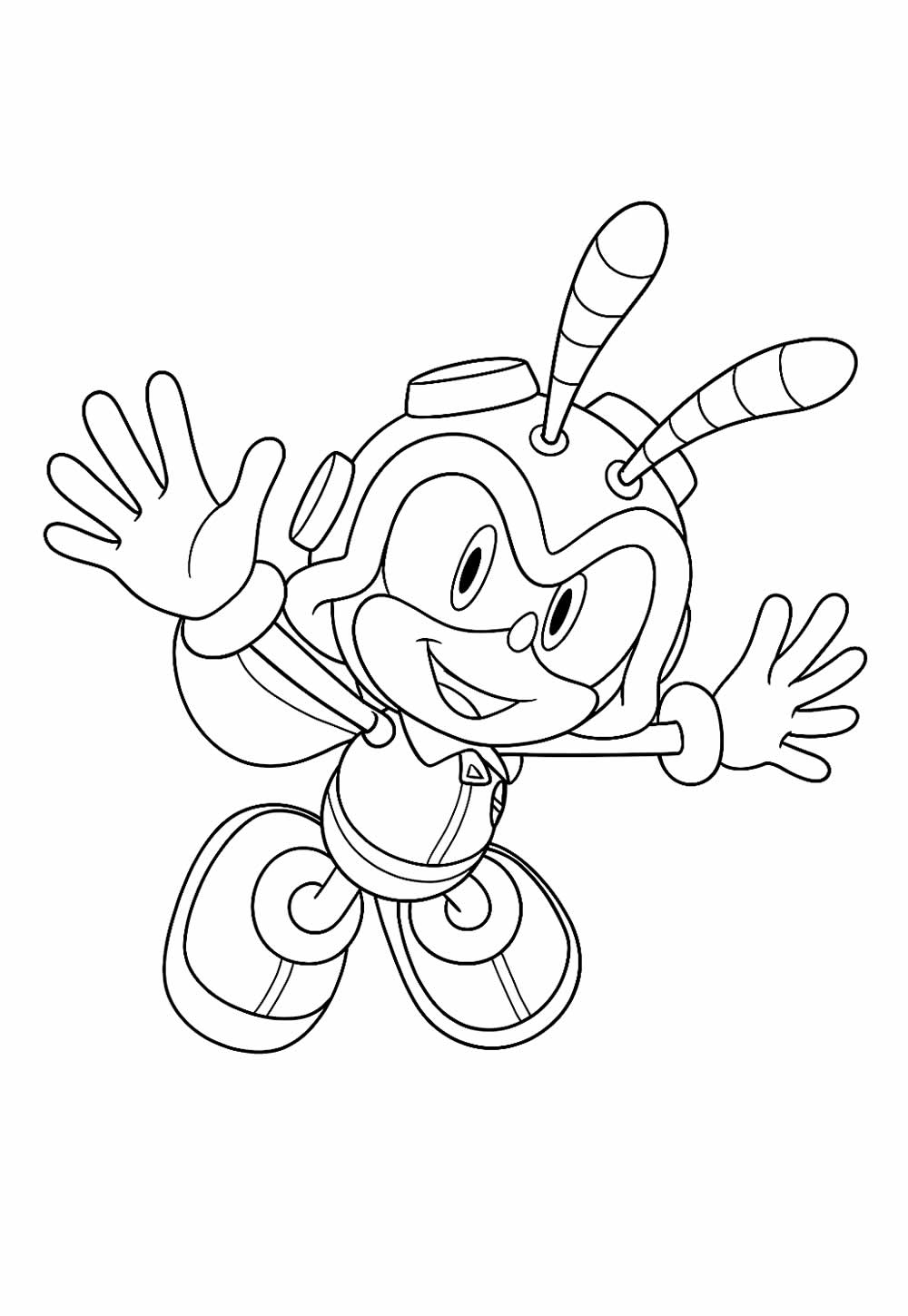 Desenho da Charmy Bee para pintar