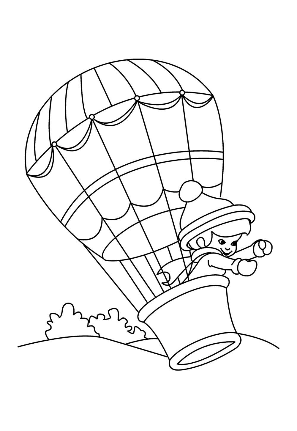 Desenho de Balão para pintar