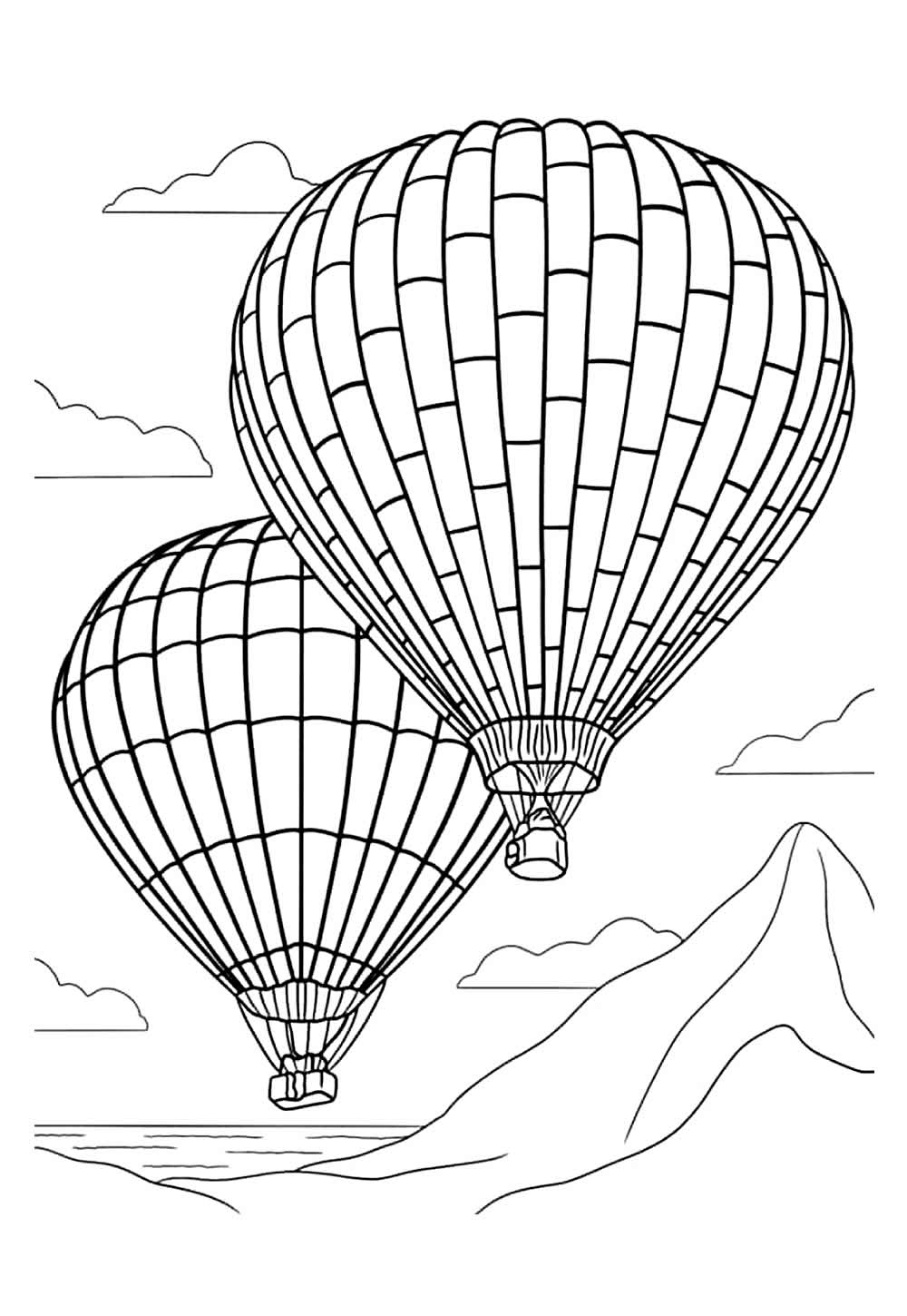 Desenhos de Balões para pintar