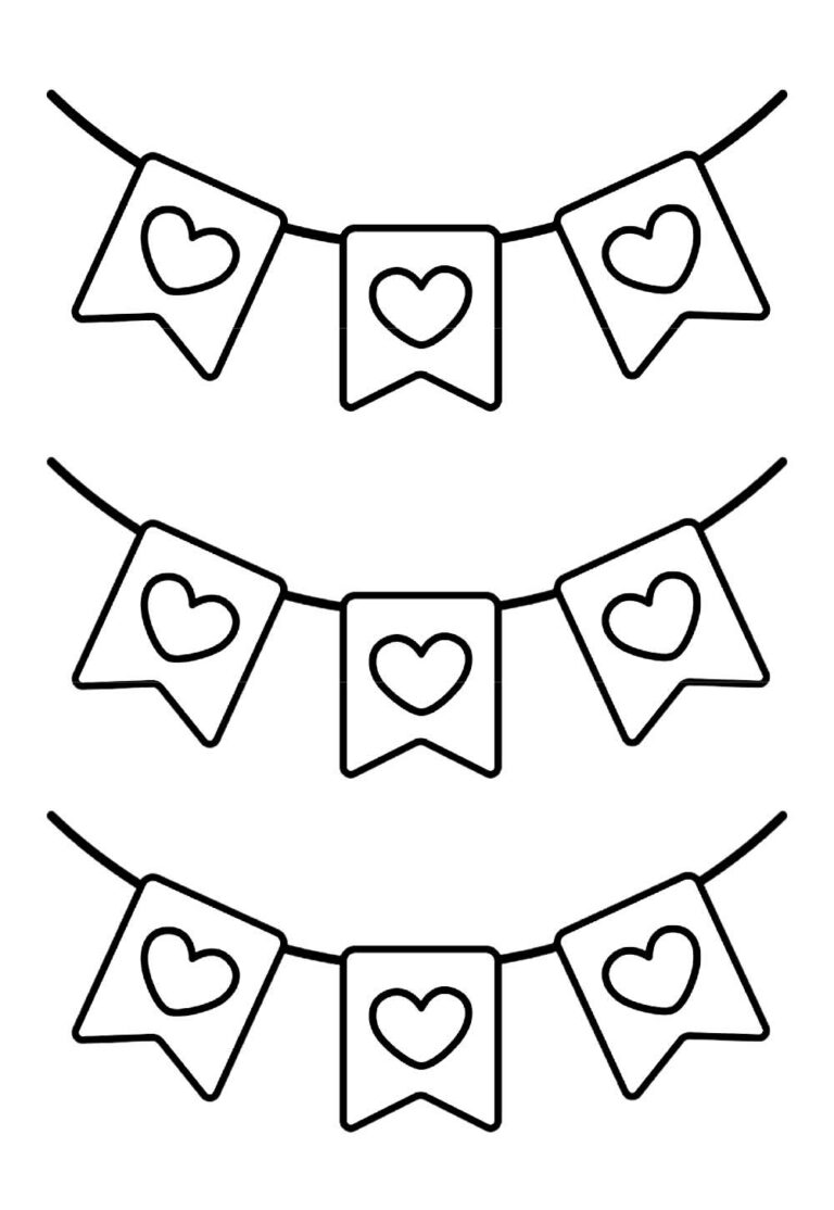 Desenhos de Bandeirinhas Juninas de São João para Colorir - Tudo Para ...