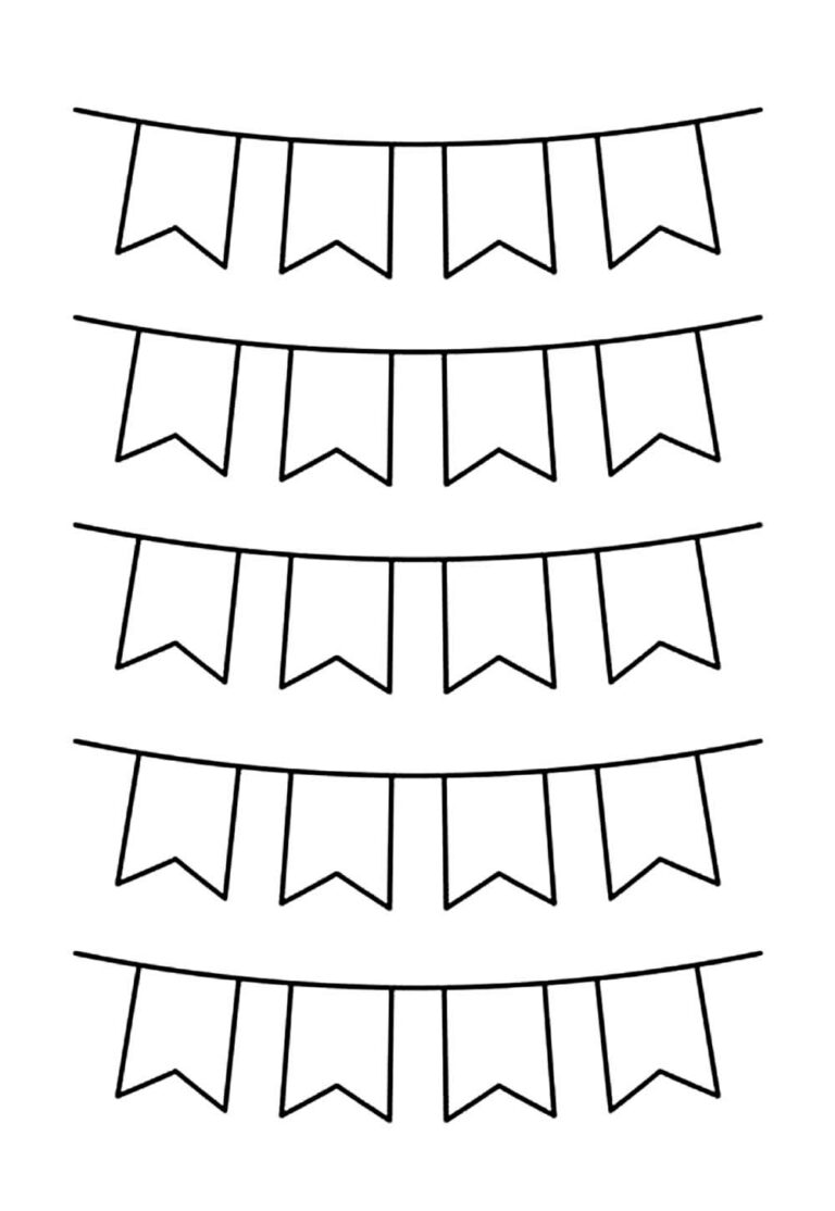 Desenhos de Bandeirinhas Juninas de São João para Colorir - Tudo Para ...