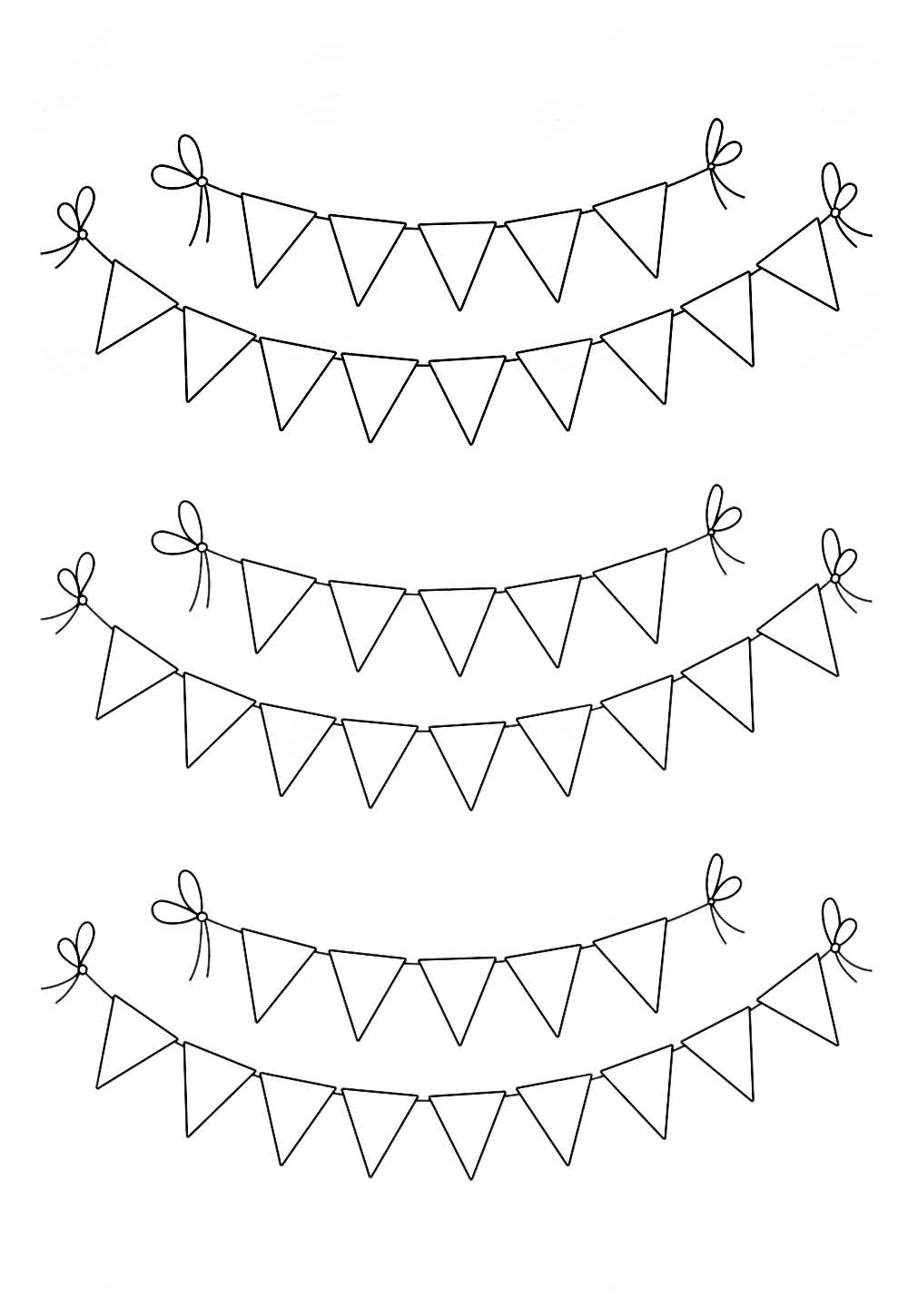 Desenho de Bandeirinhas Juninas