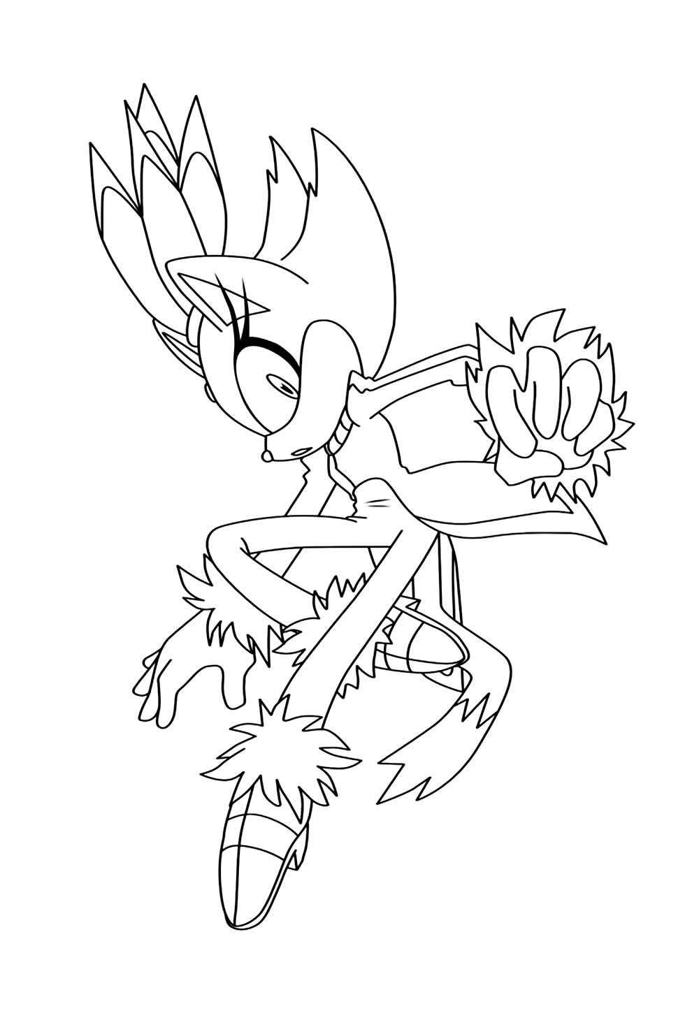 Desenho da Blaze the Cat para pintar