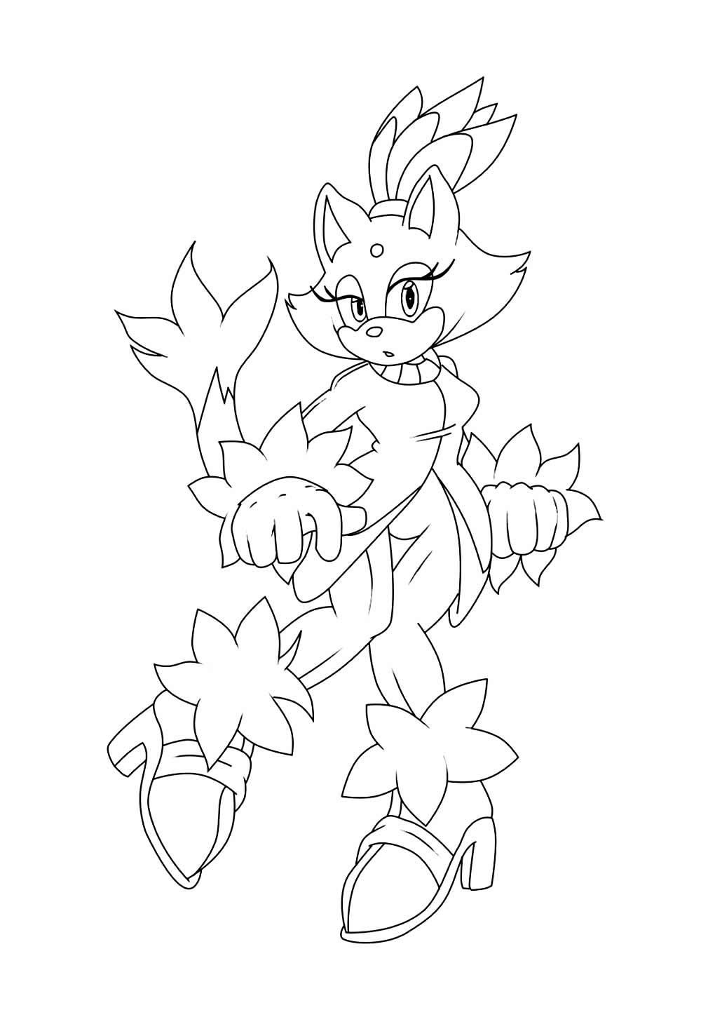 Blaze the Cat para colorir
