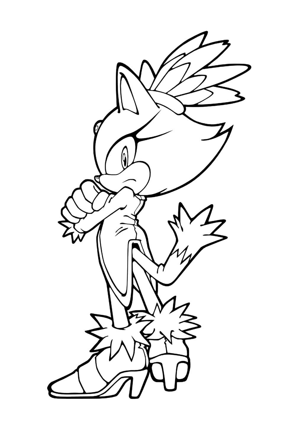 Desenho da Blaze the Cat para colorir