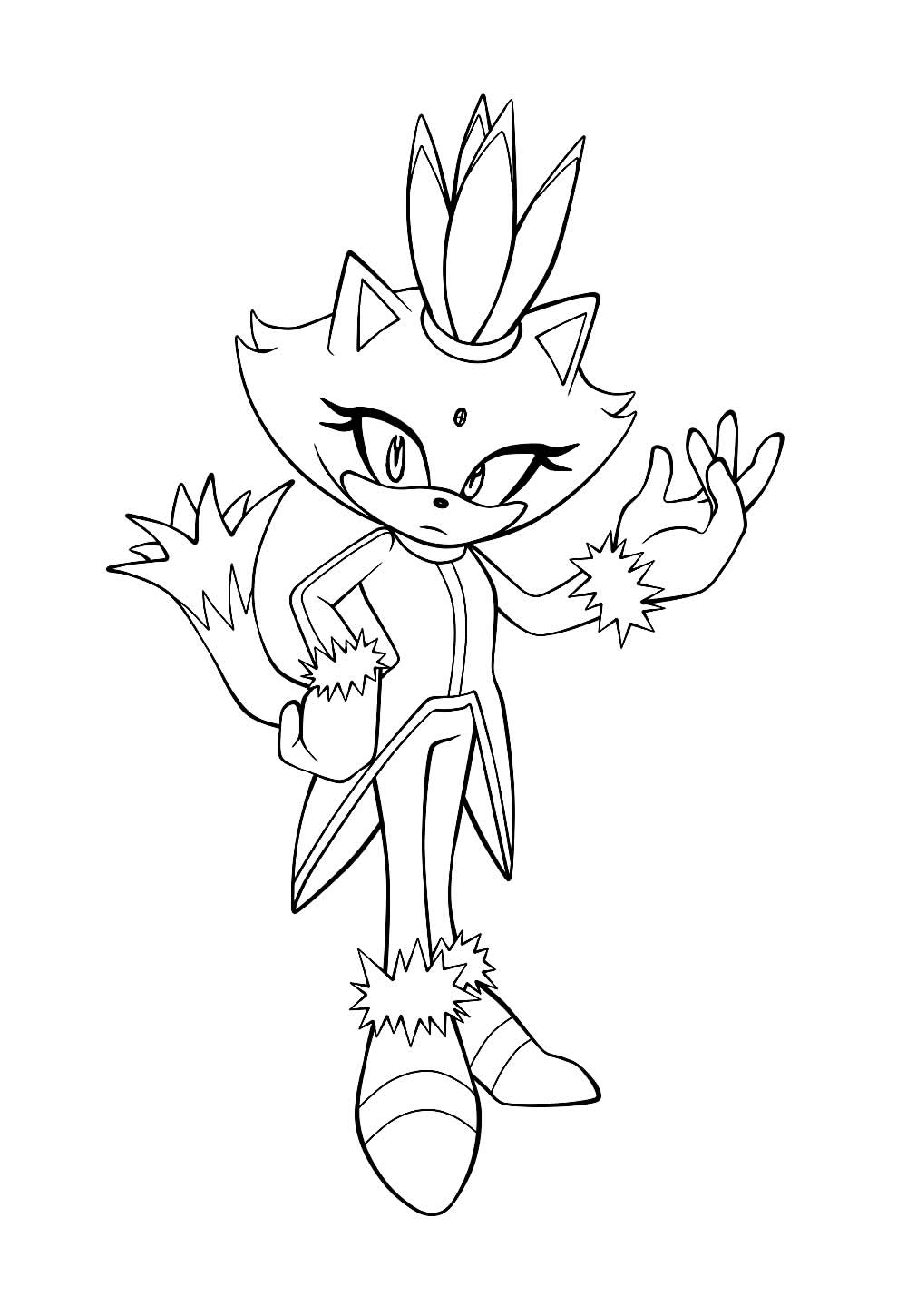 Blaze the Cat para colorir