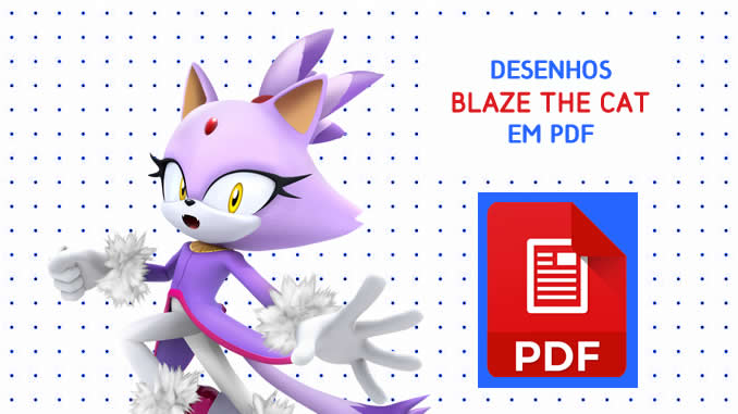 Desenhos da Blaze the Cat em PDF