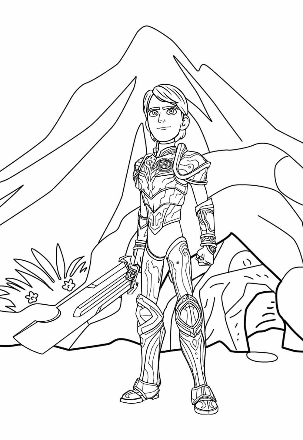 Desenho de Caçadores de Trolls para colorir