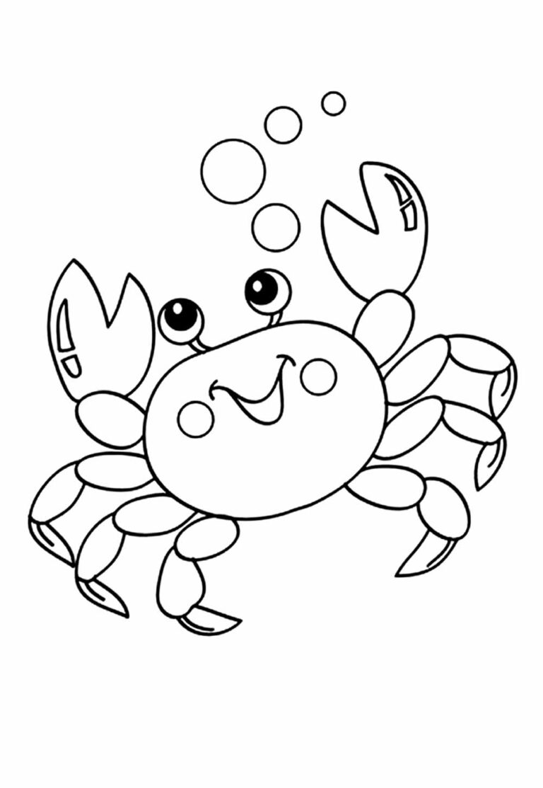 Desenhos de Caranguejo para Colorir e Pintar - Tudo Para Colorir