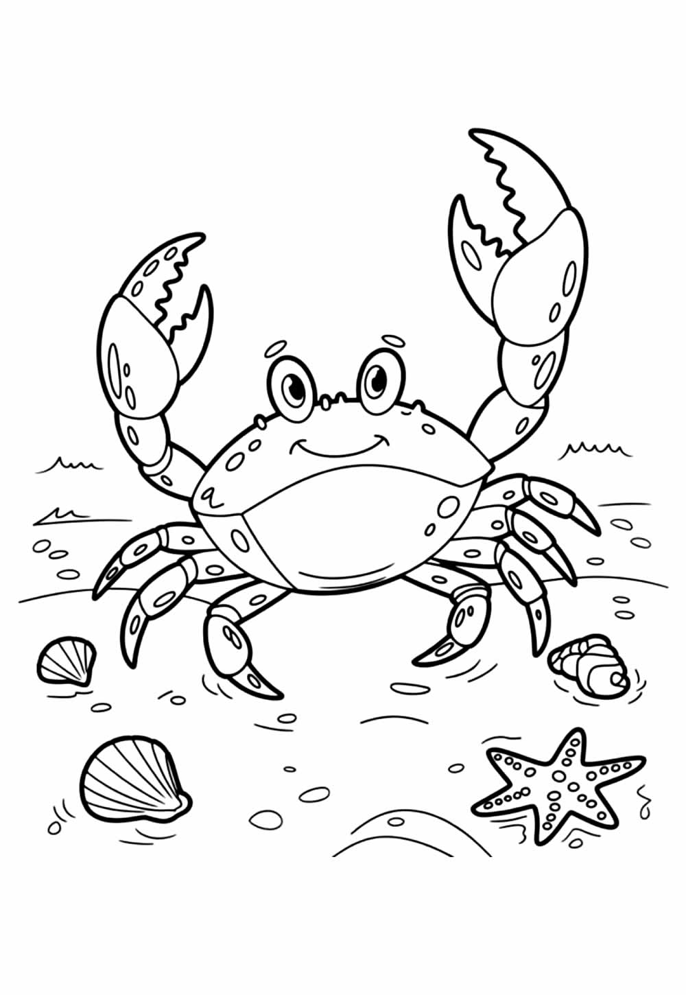 Desenho de Caranguejo para colorir
