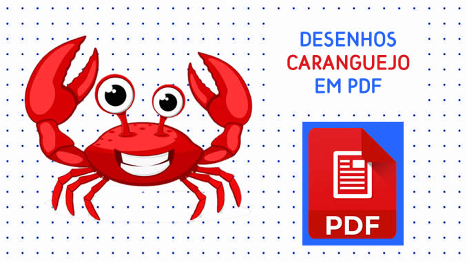 Desenhos de Caranguejo em PDF