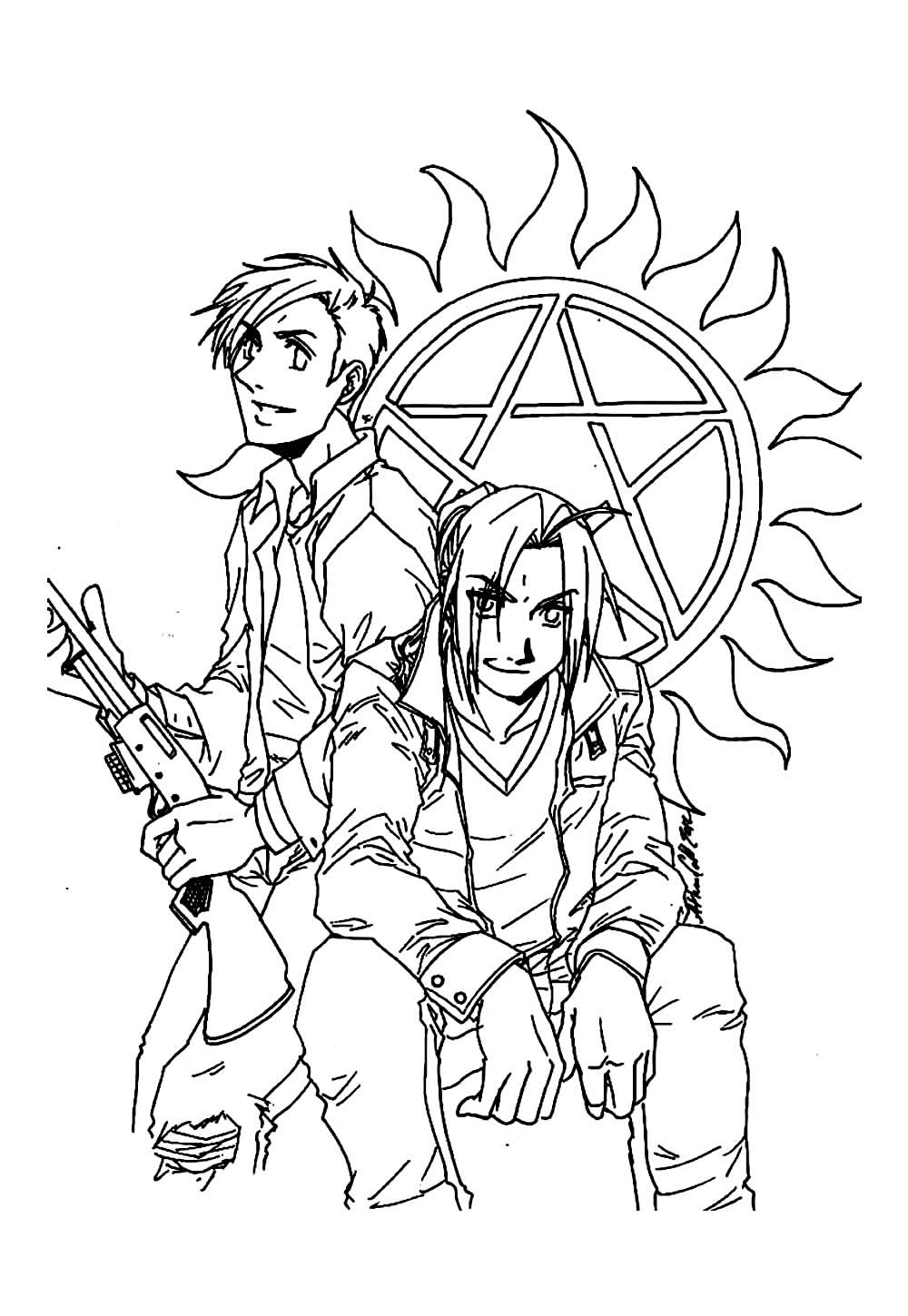 Desenho de Fullmetal Alchemist para colorir