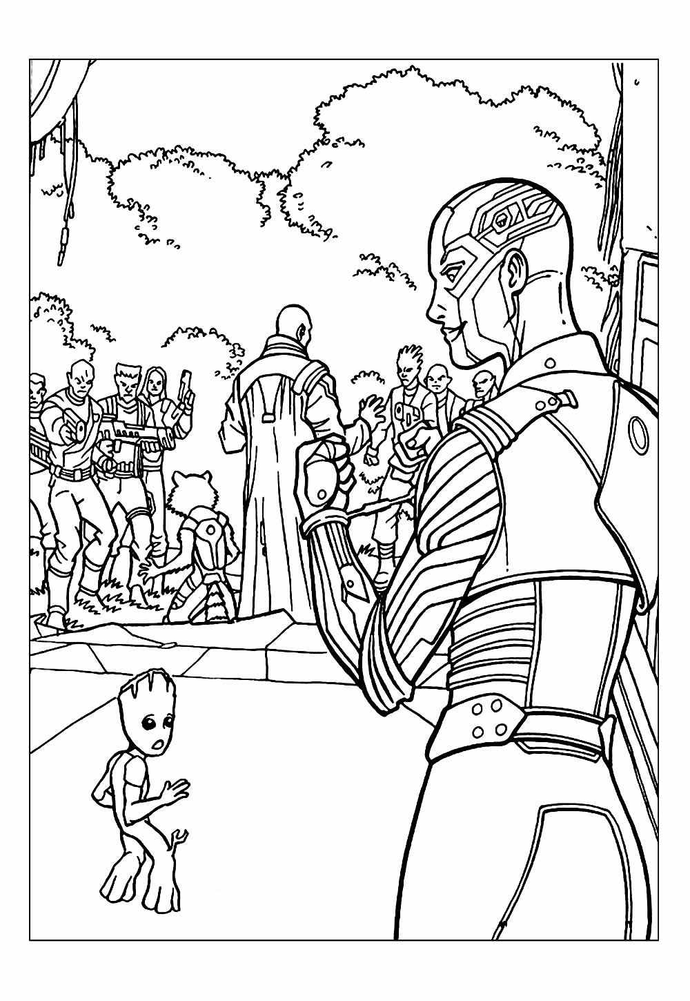 Desenhos para Colorir de Guardiões da Galáxia