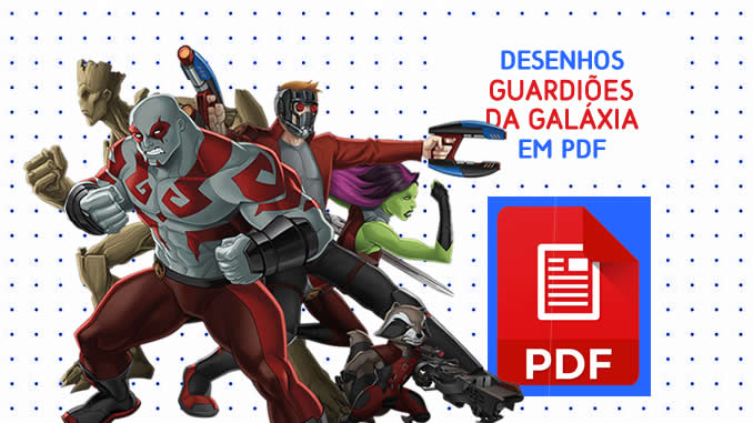 Desenhos de Guardiões da Galáxia em PDF
