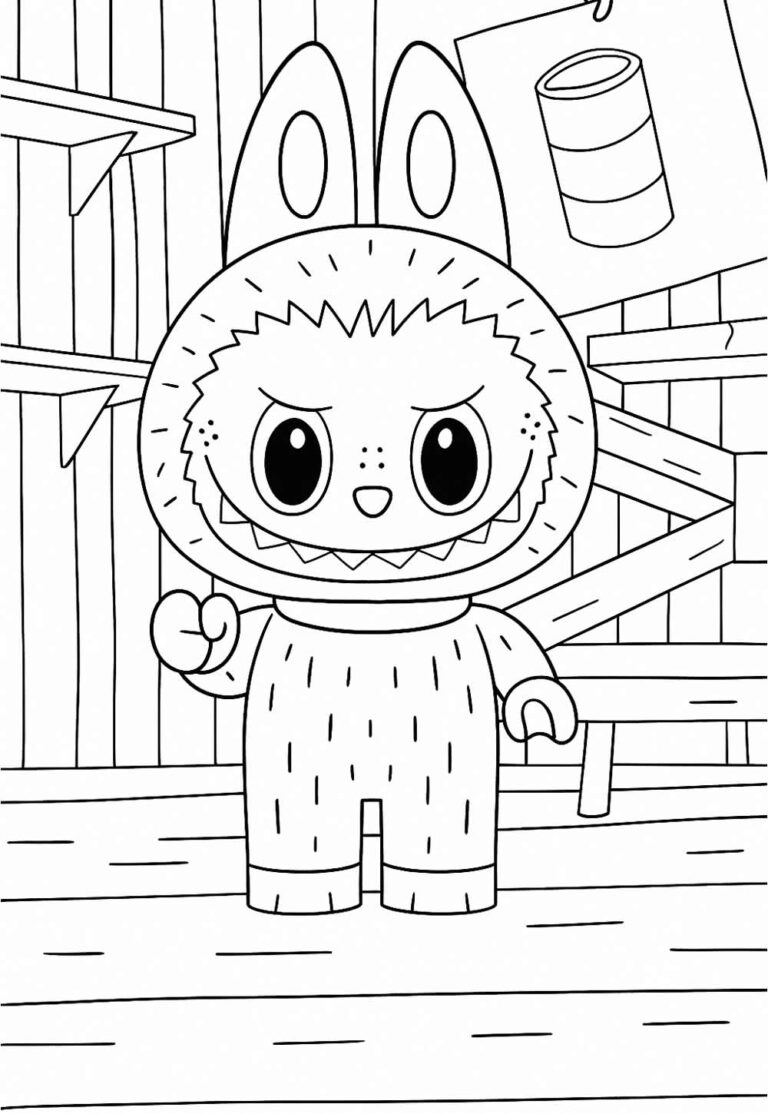 Desenhos de Labubu para Pintar e Colorir - Tudo Para Colorir