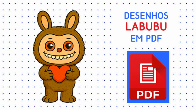 Desenhos de Labubu em PDF