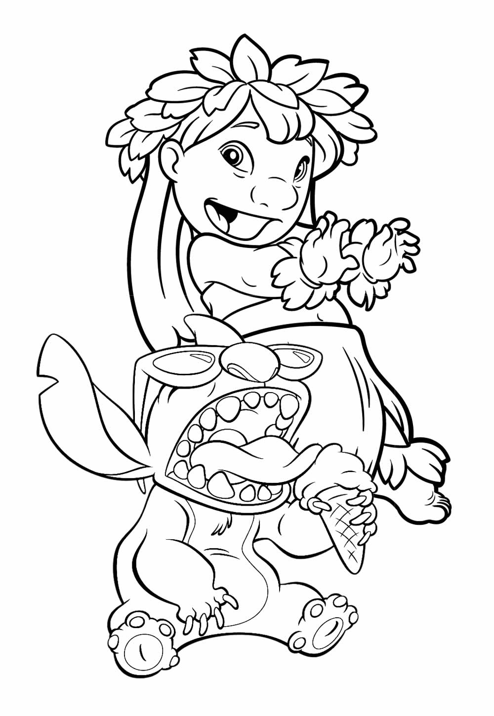 Desenho de Lilo e Stitch