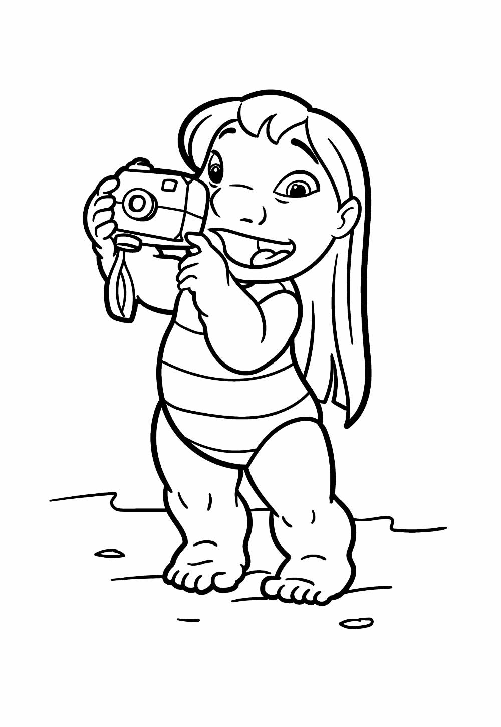 Desenho de Lilo para colorir