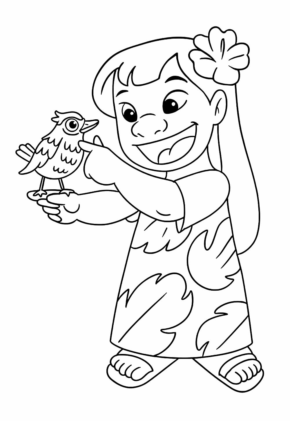 Desenho da Lilo para colorir