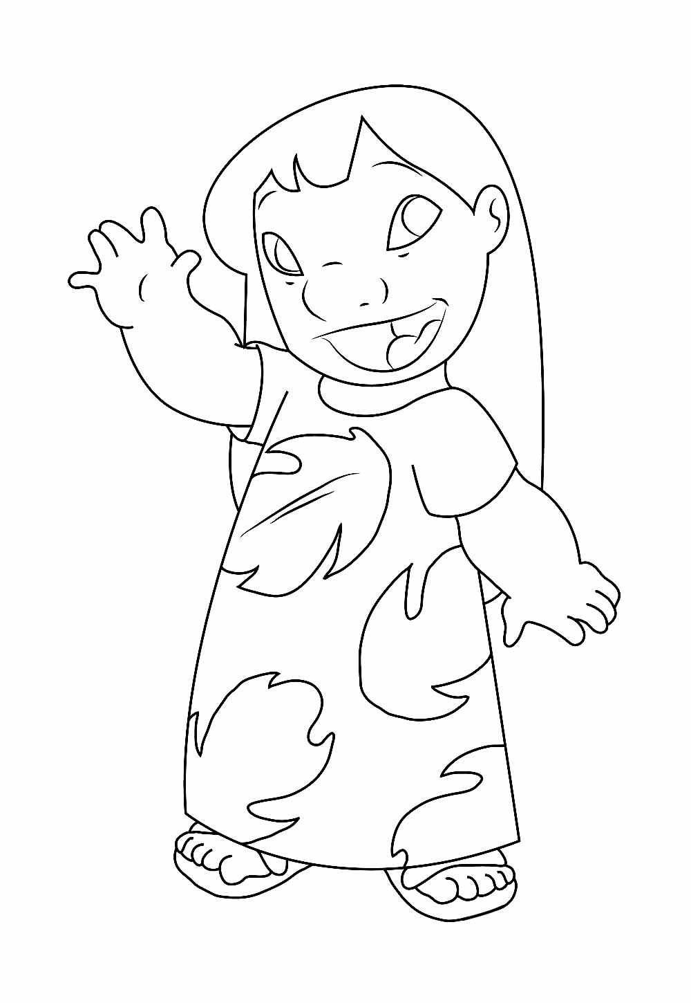 Lilo para colorir e pintar