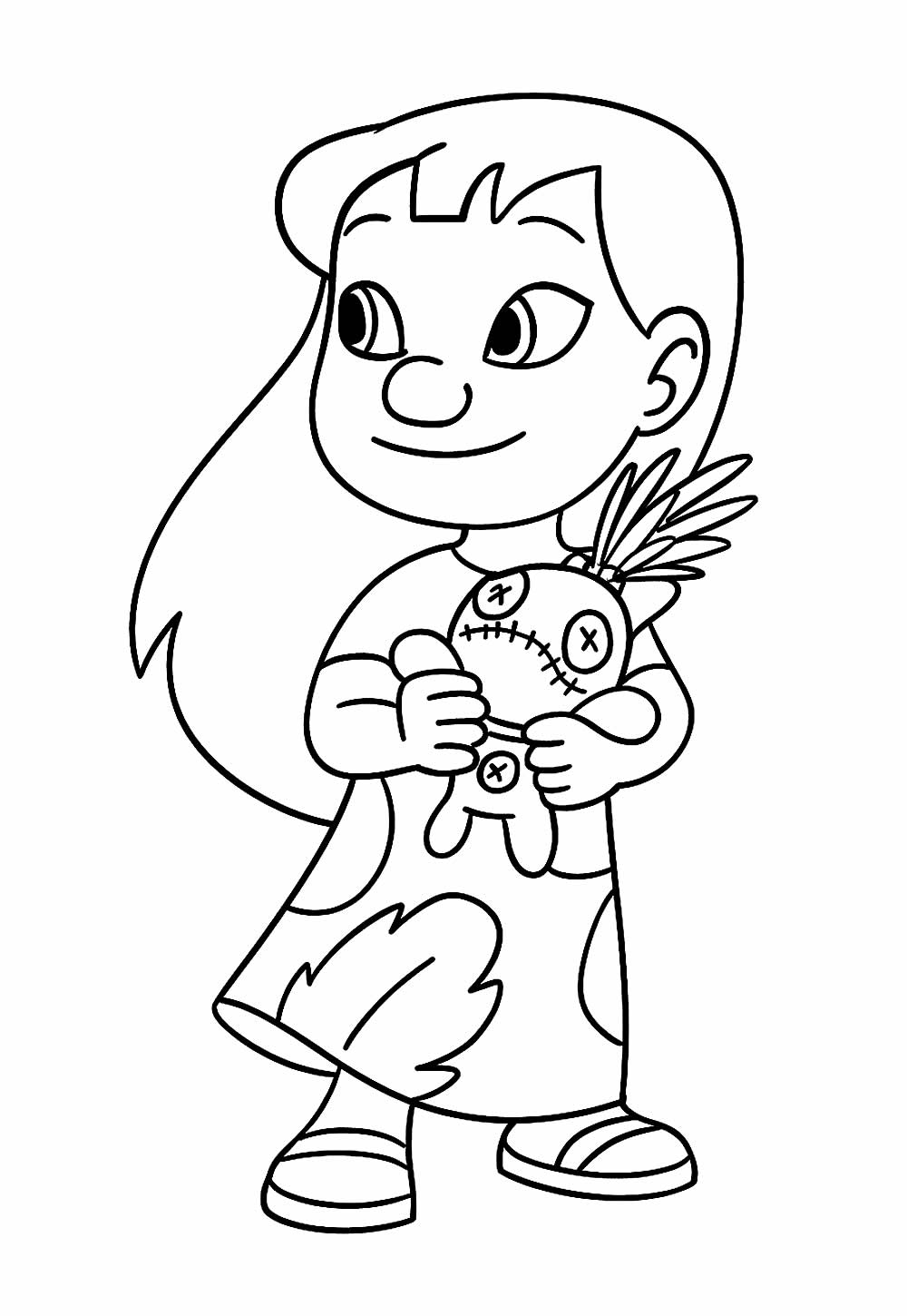 Desenho da Lilo para pintar