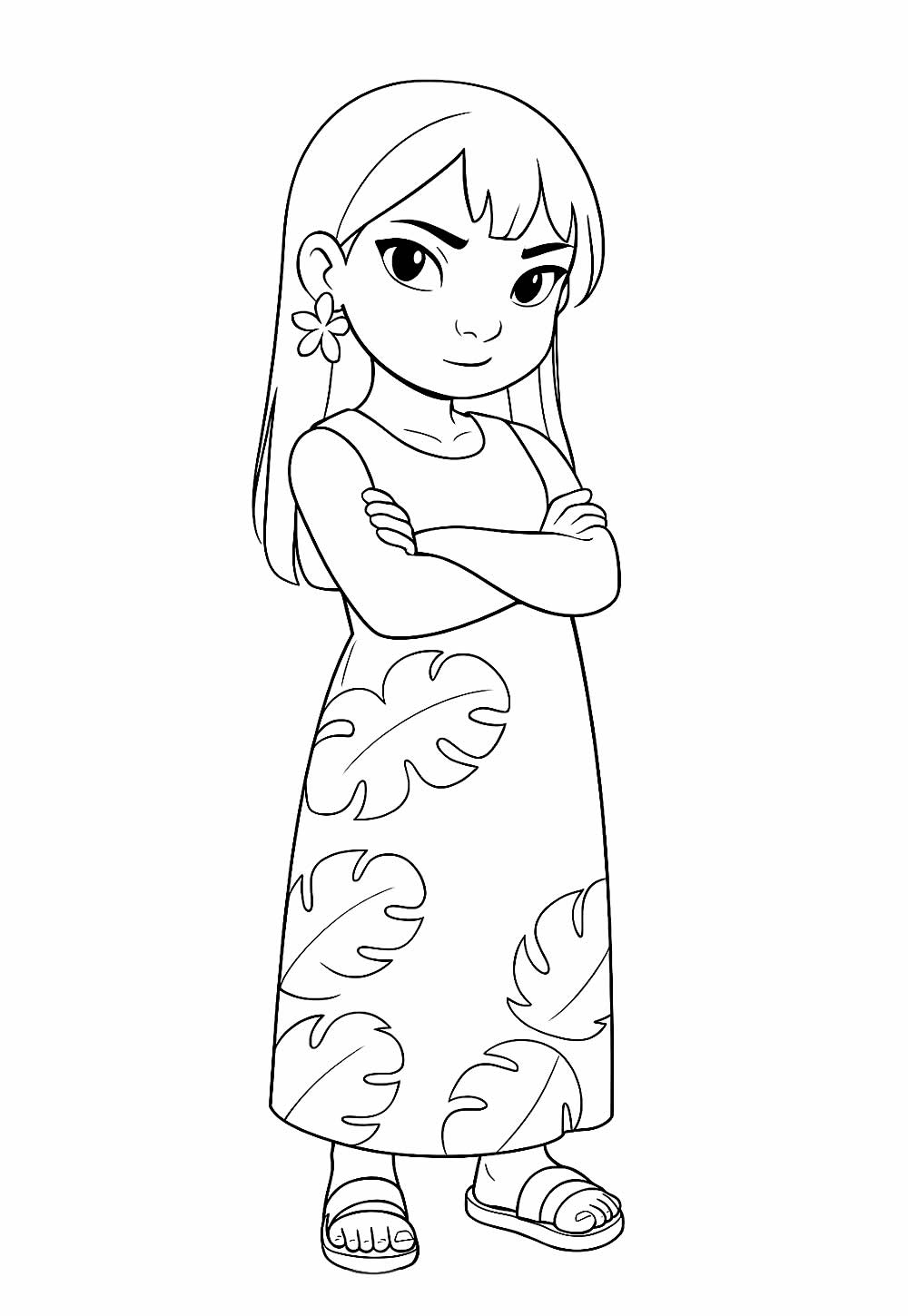 Desenho da Lilo para colorir - Jovem