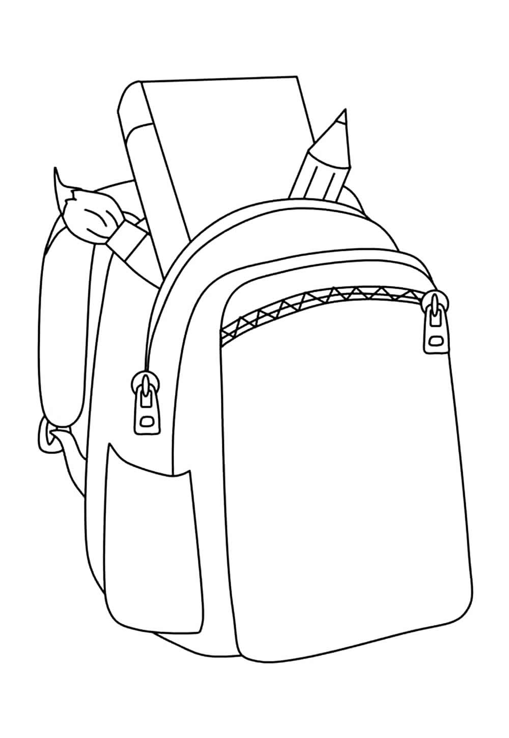 Desenho de Mochila para colorir