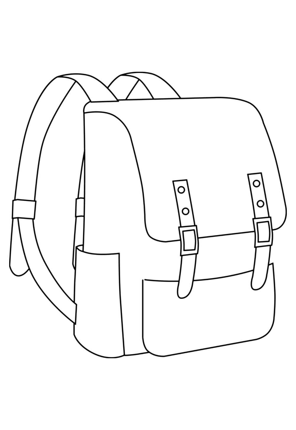 Desenho de Mochila para pintar