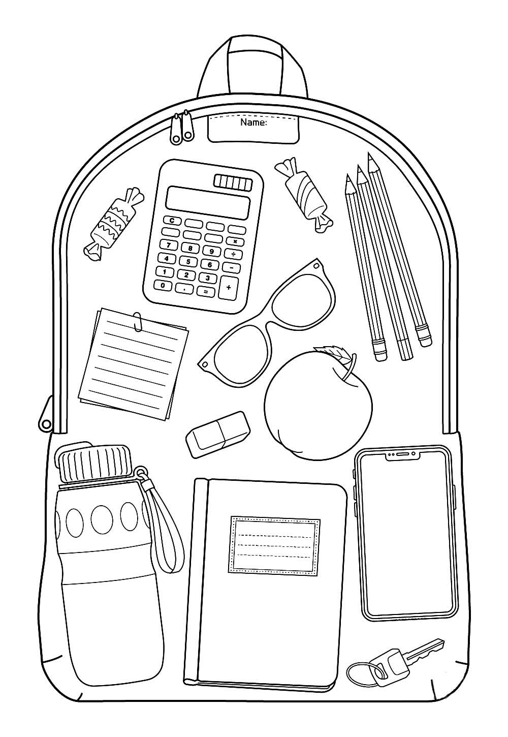 Mochila para colorir