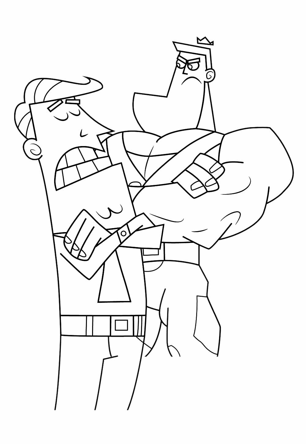 Os Padrinhos Mágicos para imprimir e colorir