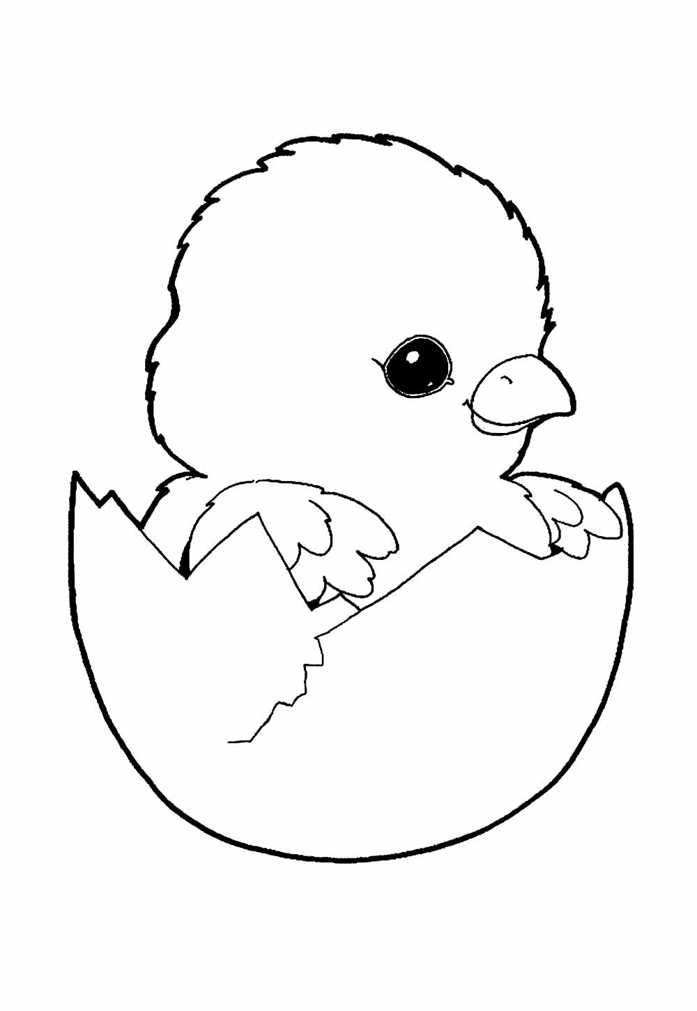 Desenho de Pintinho para Pintar